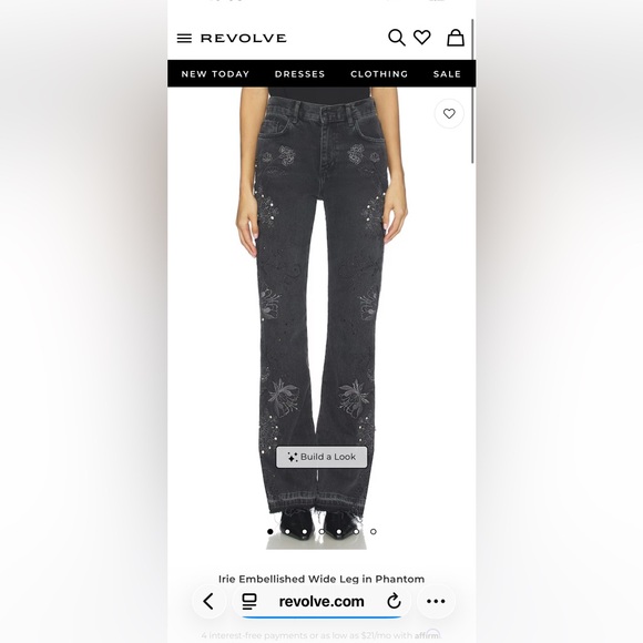 We The Free Black Embroidered Flare Jeans